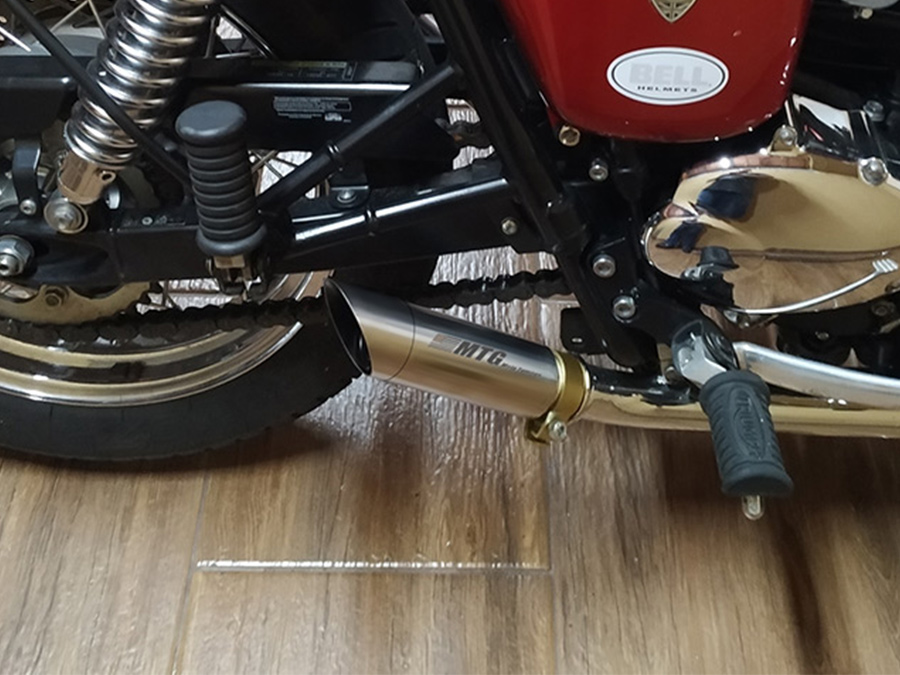 Ponteira de escapamento inox com abafador Triumph Bonneville T120