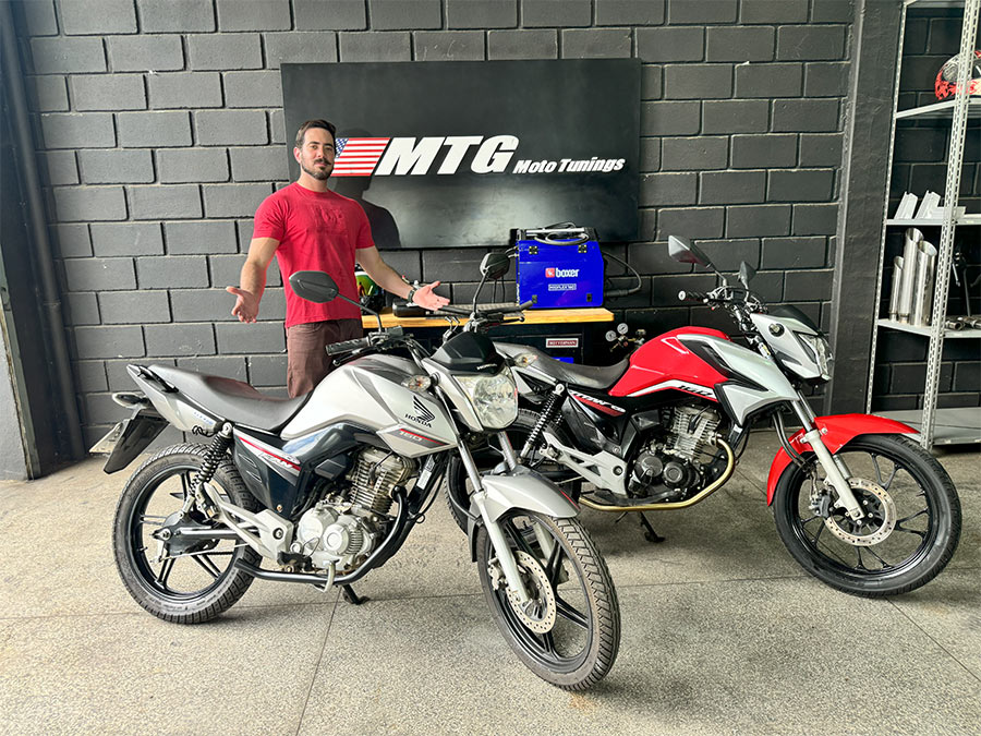 Curva de escapamento inox Honda CG 125 Start