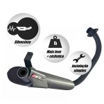 Escapamento esportivo silencioso por baixo da moto Honda CG 160 Titan 2025