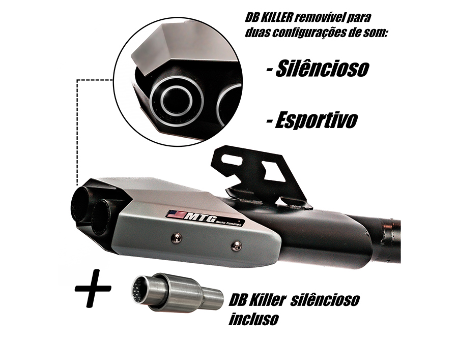 Escapamento esportivo Honda CG 160 Titan