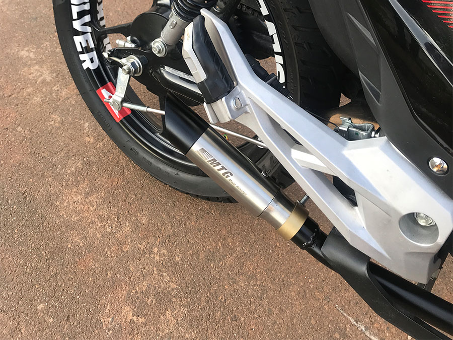 Escapamento ponteira inox com abafador Honda CG 160  Titan