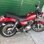 Escapamento com ponteira em inox Haojue Chopper road 150