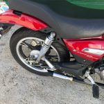 Escapamento com ponteira em inox Haojue Chopper road 150 freio a disco