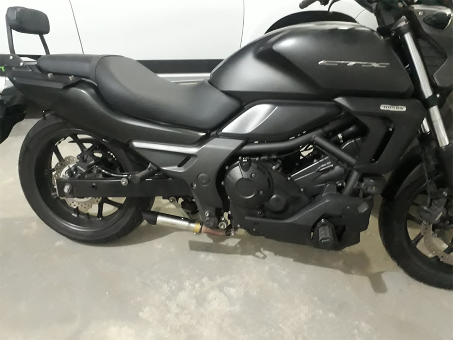 Ponteira de escapamento inox com abafador Honda CTX 700