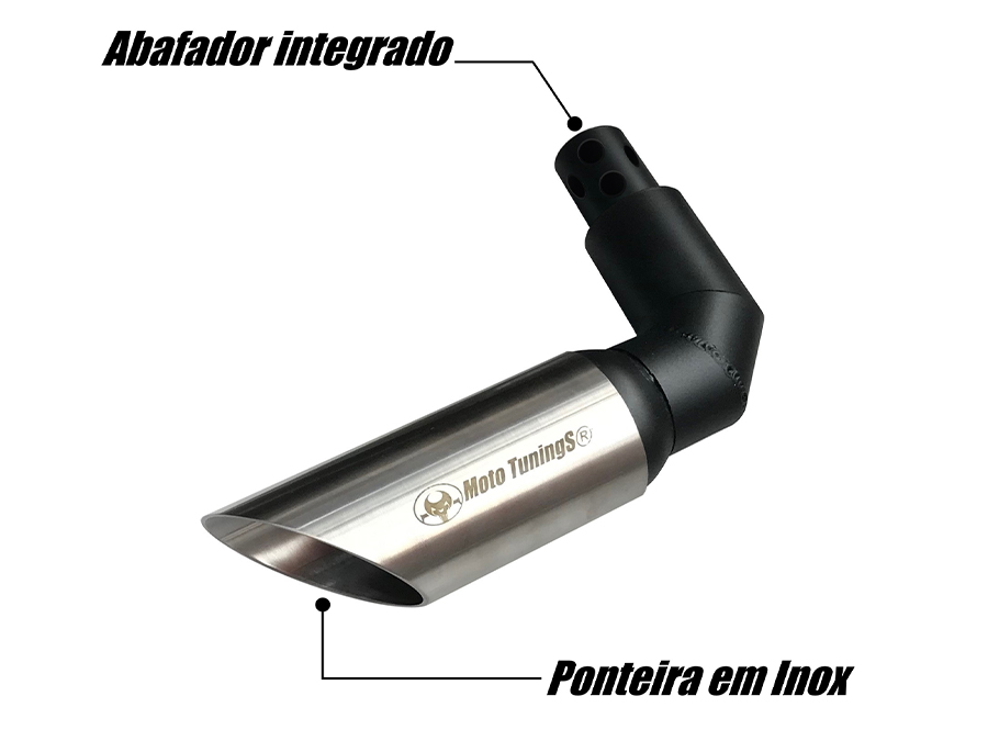 Ponteira em inox com abafador Haojue DR 160