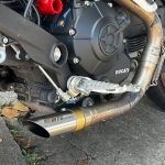 Ponteira de escapamento em inox curta Ducati Scrambler 800