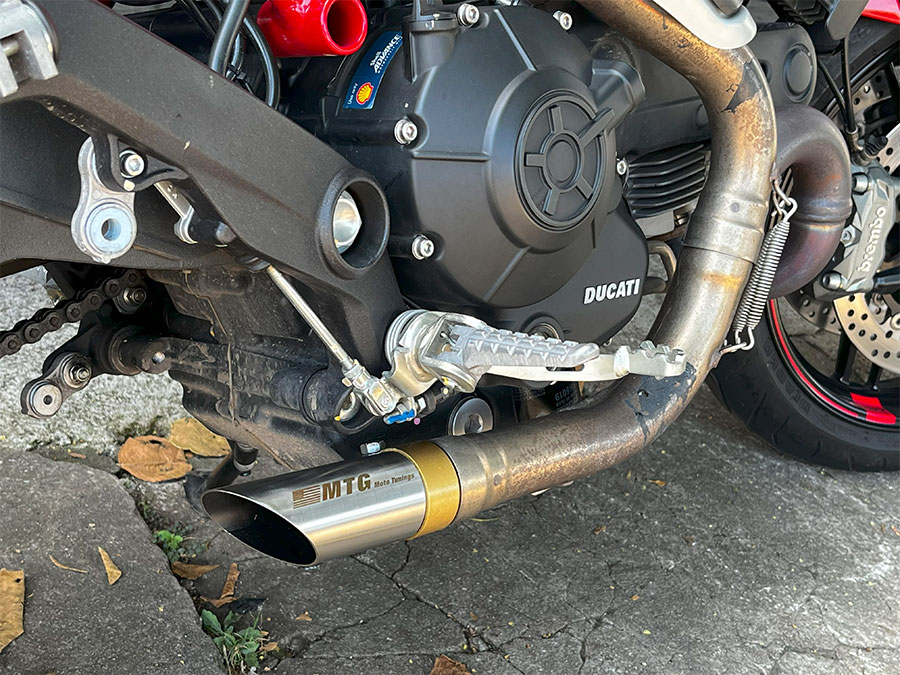 Ponteira de escapamento em inox curta Ducati Scrambler 800