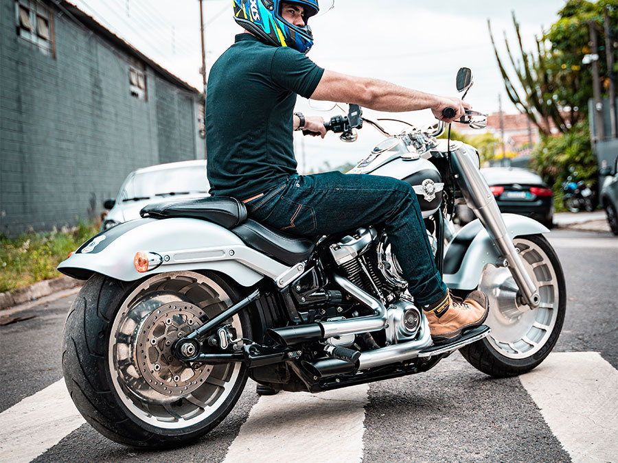 Ponteiras de escapamento Black Harley Davidson Fat Boy