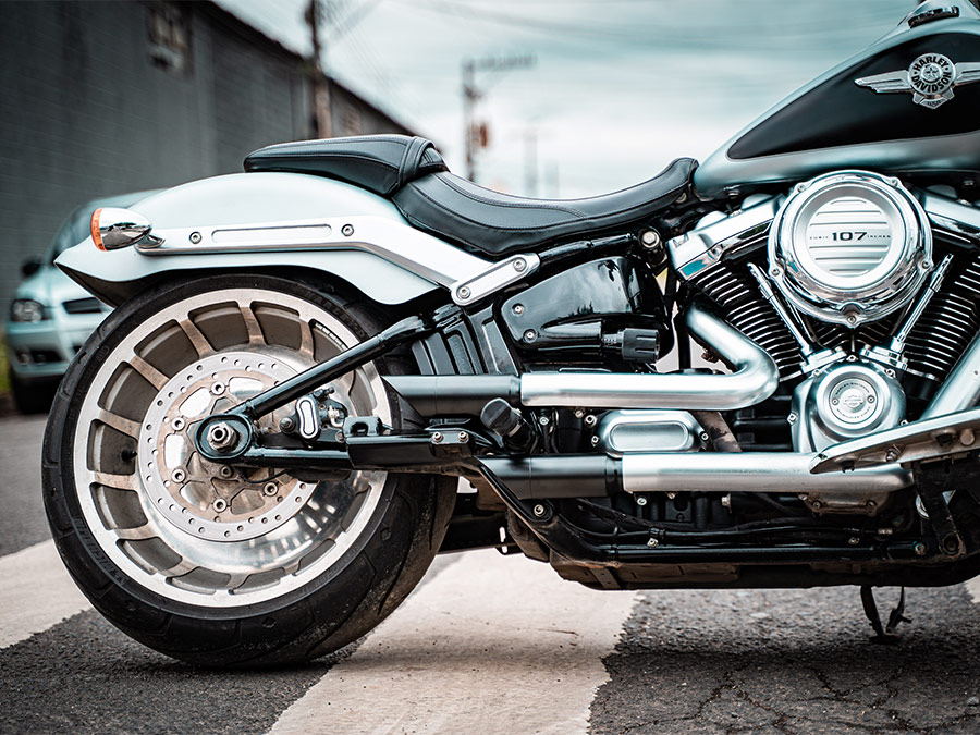 Ponteiras de escapamento Black Harley Davidson Fat Boy