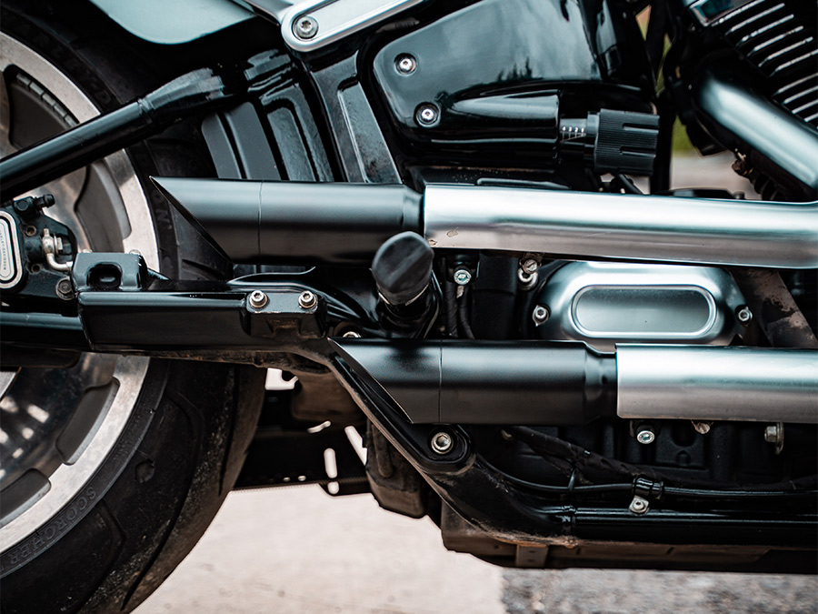 Ponteiras de escapamento Black Harley Davidson Fat Boy