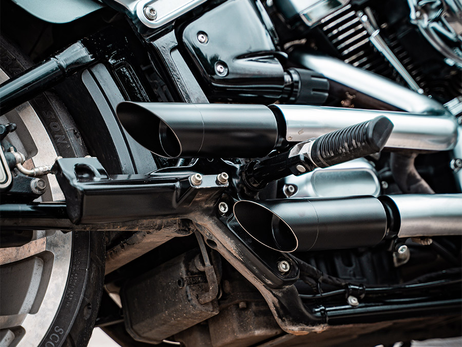 Ponteiras de escapamento Black Harley Davidson Fat Boy