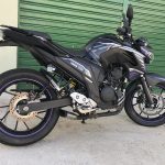 Escapamento com ponteira inox com abafador Yamaha Fazer 250 FZ25 (2018 em diante)