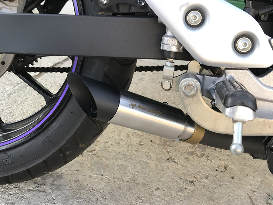 Escapamento com ponteira inox com abafador Yamaha Fazer 250 FZ25 (2018 em diante)