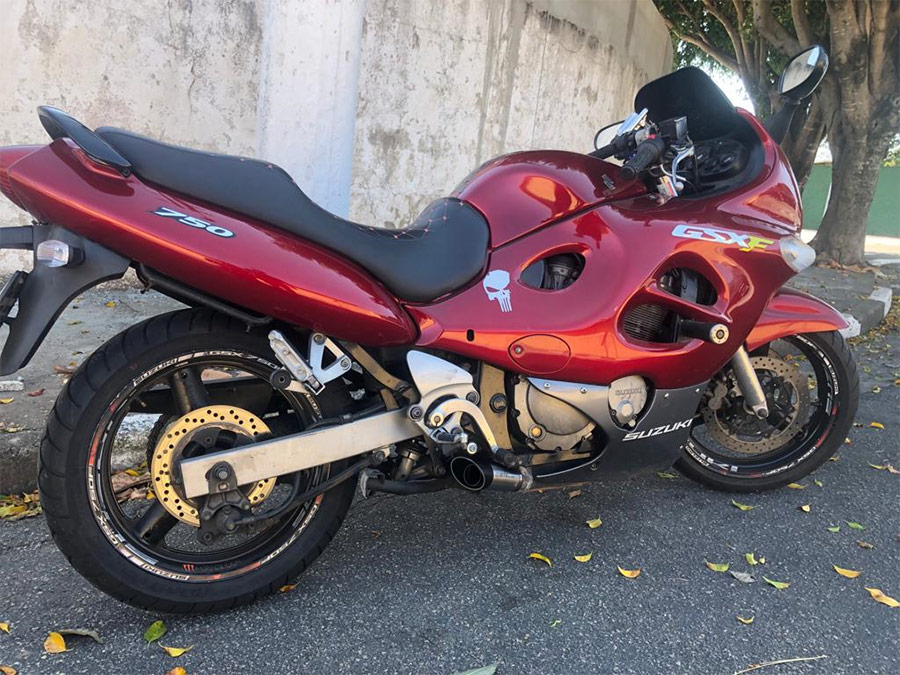 Ponteira de escapamento inox com abafador Suzuki GSX 750 F Katana Monica