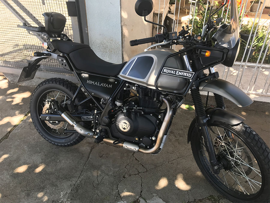 Ponteira de escapamento inox com abafador Royal Enfield Himalayan