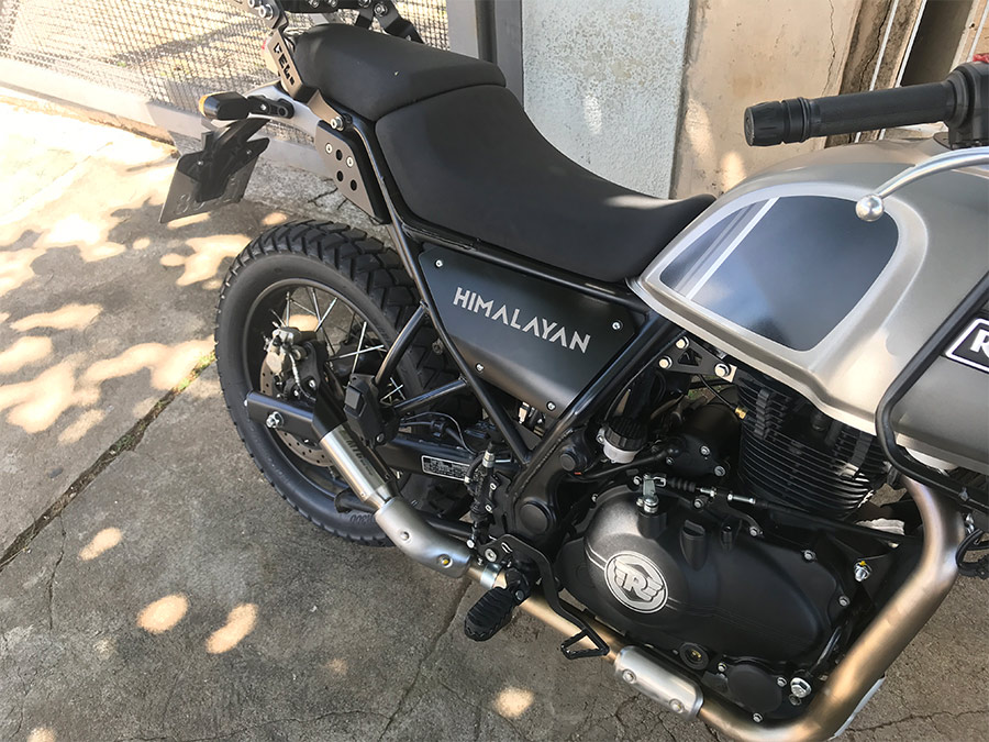Ponteira de escapamento inox com abafador Royal Enfield Himalayan