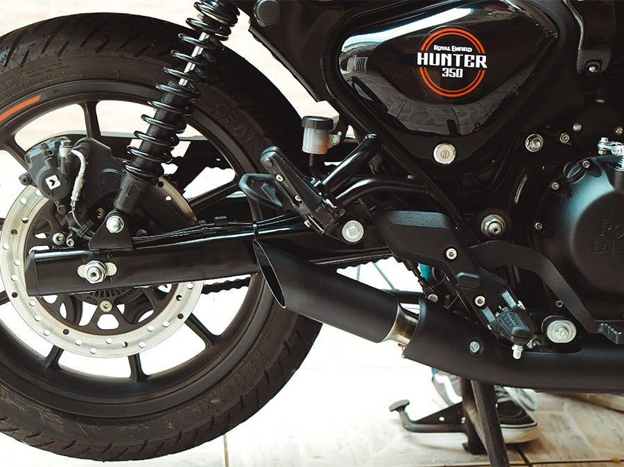 Ponteira de escapamento com abafador Royal Enfield Hunter 350