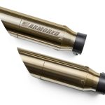 Par de ponteiras inox com abafador Indian Scout