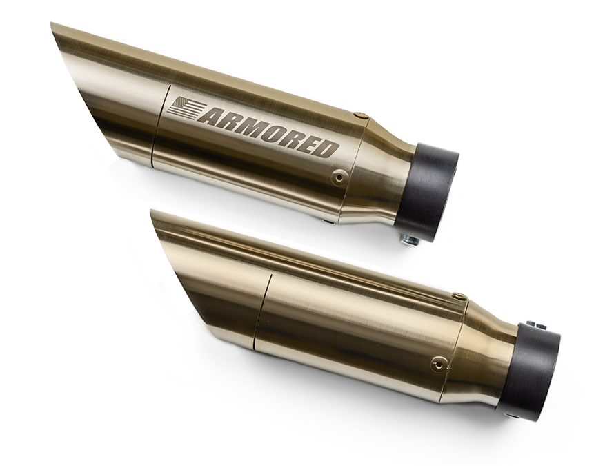 Par de ponteiras inox com abafador Indian Scout