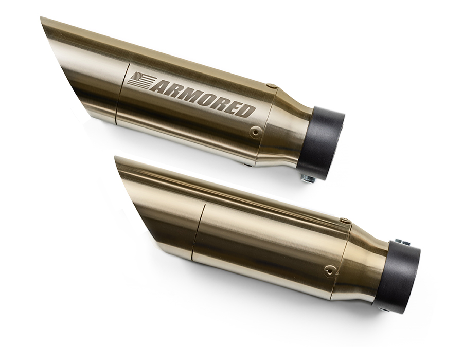 Par de ponteiras inox com abafador Indian Scout