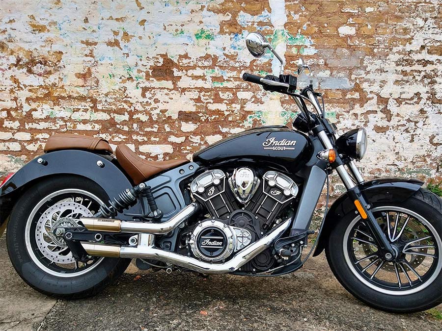 Par de ponteiras inox com abafador Indian Scout