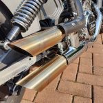 Par de ponteiras inox com abafador Indian Scout