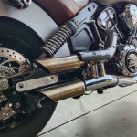 Par de ponteiras inox com abafador Indian Scout