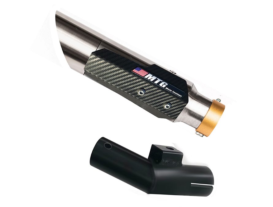 Ponteira de escapamento inox com abafador e escudo Yamaha Lander 250