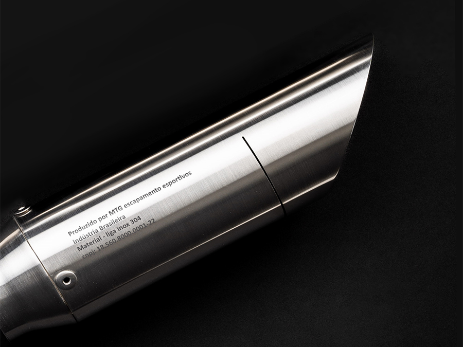 Ponteira de escapamento inox com abafador e escudo Yamaha Lander 250