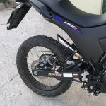 Ponteira de escapamento inox com abafador e escudo Yamaha Lander 250