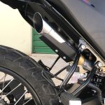Ponteira de escapamento inox com abafador e escudo Yamaha Lander 250