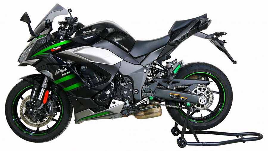 Par de ponteiras de escapamento preto direta Kawasaki Ninja 1000