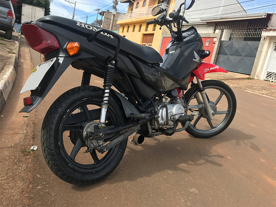 Escapamento com ponteira inox com abafador Honda Pop 110