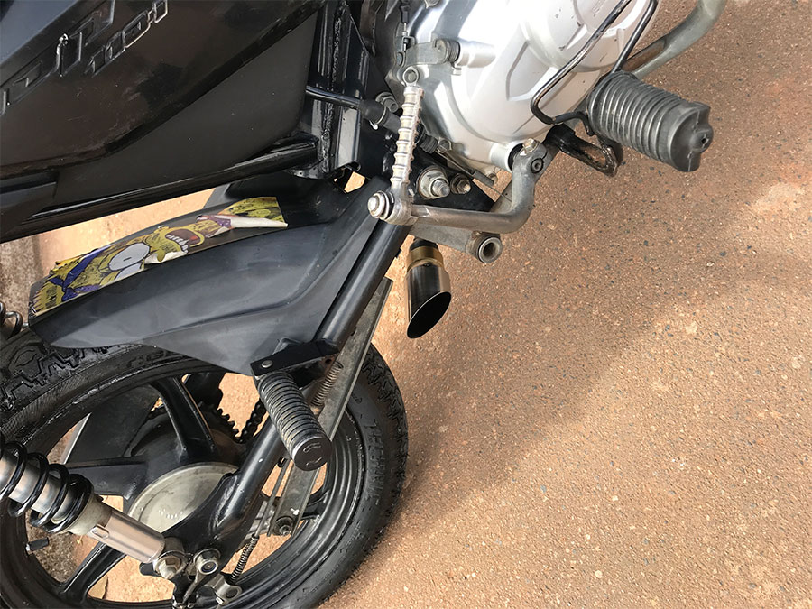 Escapamento com ponteira inox com abafador Honda Pop 110