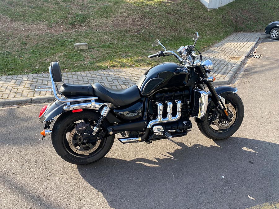 Ponteira de escapamento inox Triumph  Rocket 3
