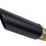 Ponteira de escapamento esportiva black com abafador Scram 411