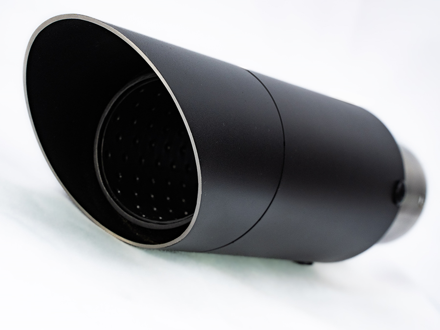 Ponteira de escapamento esportiva black com abafador Scram 411