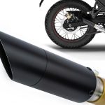 Ponteira de escapamento esportiva black com abafador Scram 411