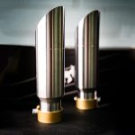 Par de ponteiras de escapamento direta Harley Davidson Softail Slim