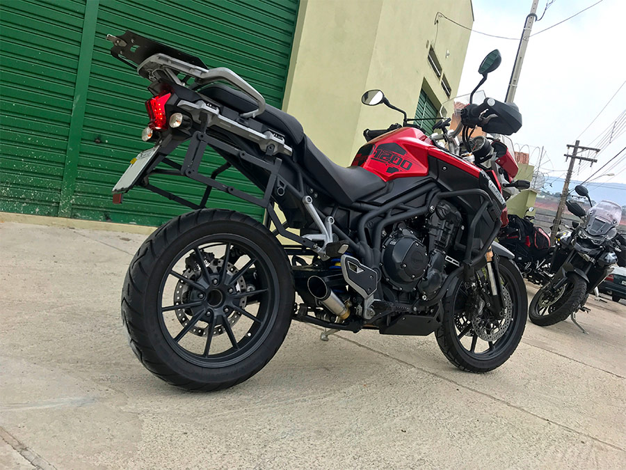 Ponteira inox com curva coletora com abafador Triumph Tiger 1200 Explorer