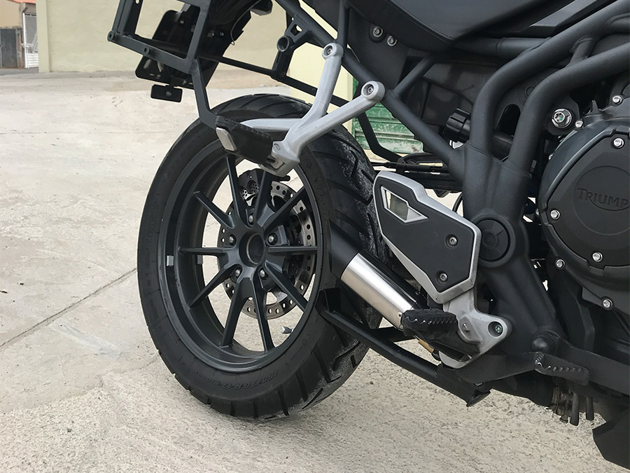 Ponteira inox com curva coletora com abafador Triumph Tiger 1200 Explorer