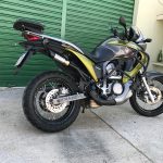 Escapamento com ponteira inox com abafador Honda Transalp