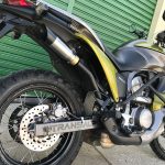 Escapamento com ponteira inox com abafador Honda Transalp