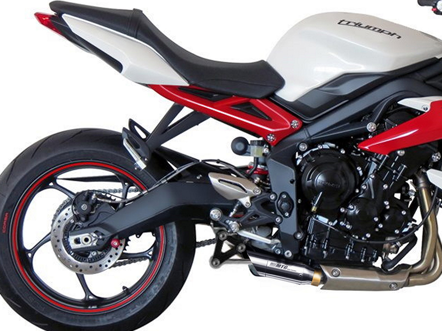 Ponteira de escapamento inox com abafador Triumph Triple 1050