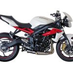 Ponteira de escapamento inox com abafador Triumph Triple 675