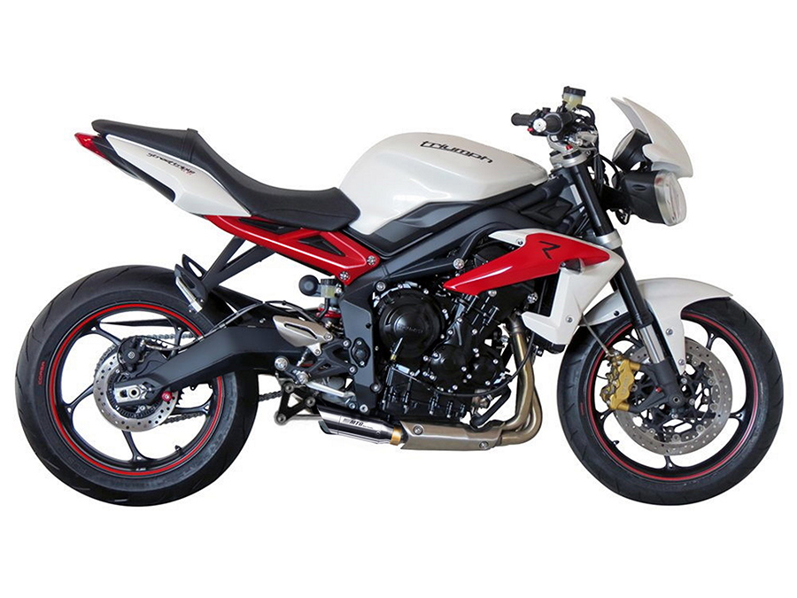 Ponteira de escapamento inox com abafador Triumph Triple 675