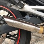 Ponteira de escapamento em inox com abafador Honda Twister injetada