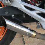 Ponteira de escapamento em inox com abafador Honda Twister injetada