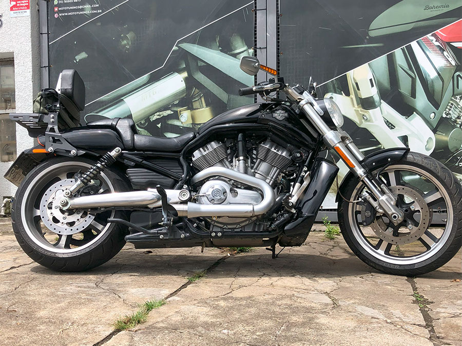 Par de ponteiras de escapamento em inox Harley Davidson V-Rod Muscle
