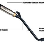 Coletor intermediário longo e ponteira inox com abafador Honda XRE 300